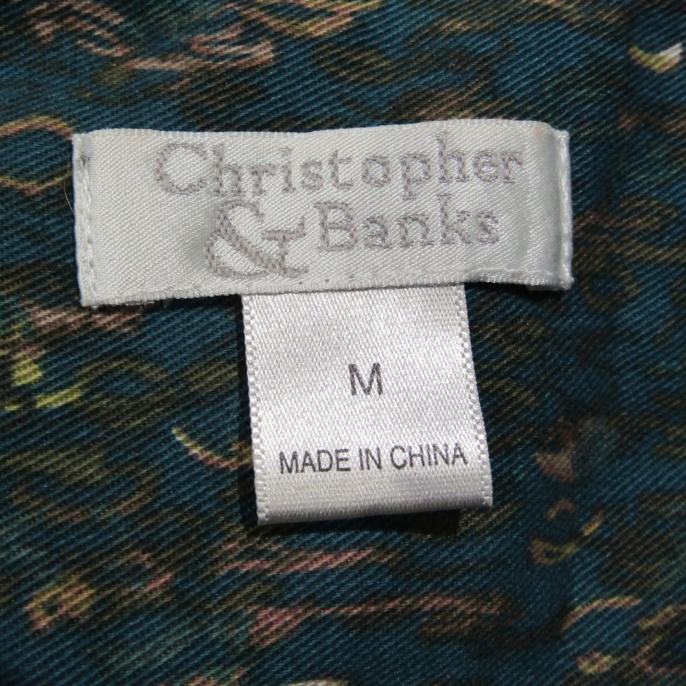Christopher & Banks Teal Green Brown Jacket Size M - Picture 4 of 5
